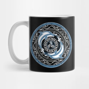 Celtic Dolphin and Celtic triskelion Mug